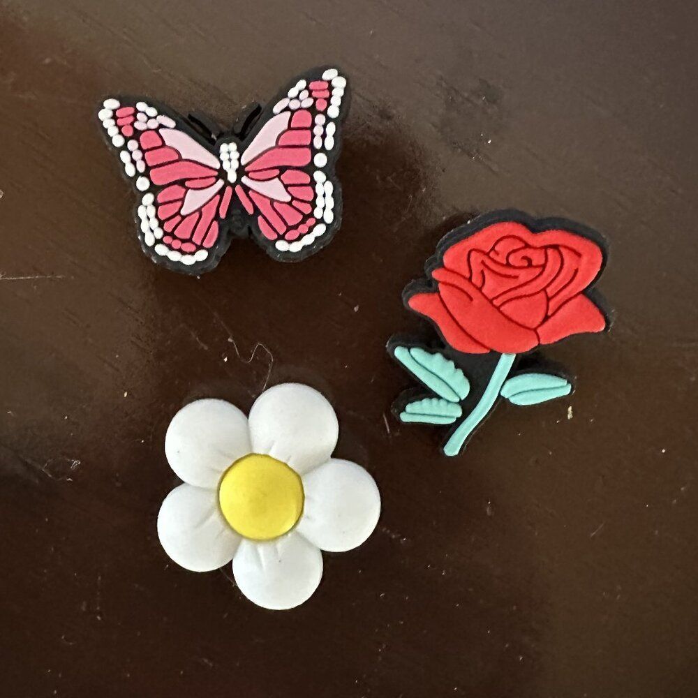 Shoe Charms Set – Flowers & Butterfly Accessories for Crocs, Clogs, Kids